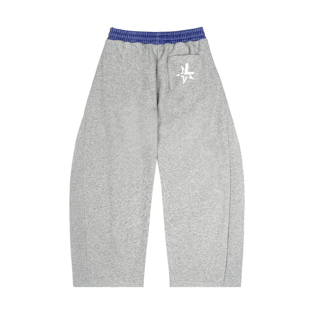 Plaid Waistband Barrel Sweatpants