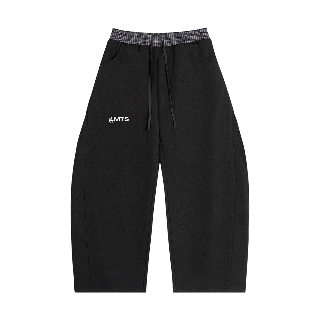 Plaid Waistband Barrel Sweatpants