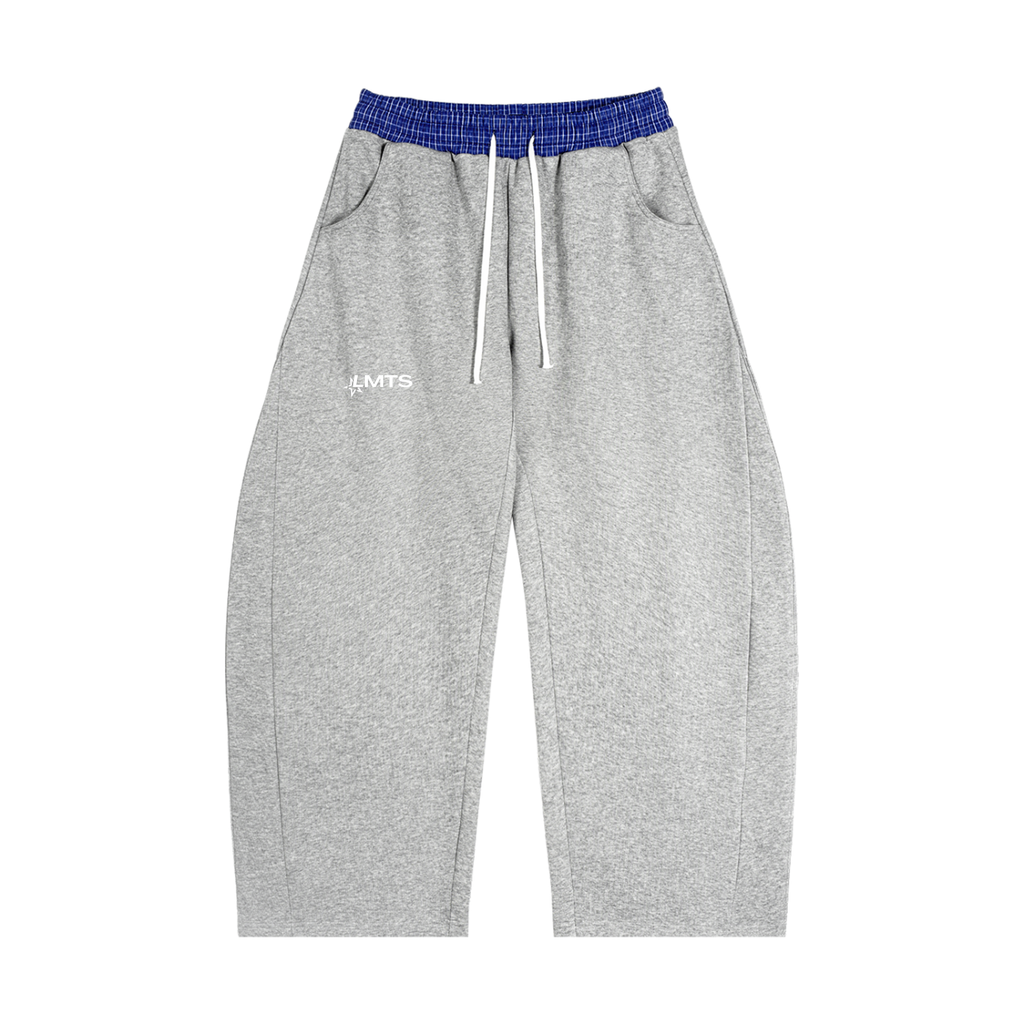 Plaid Waistband Barrel Sweatpants