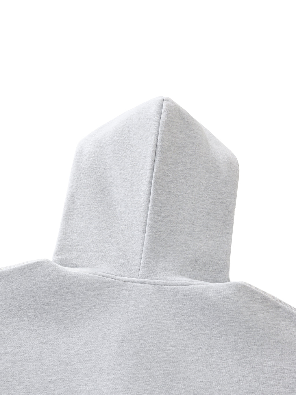 Contrast-Stitched Boxy Fleece Hoodie