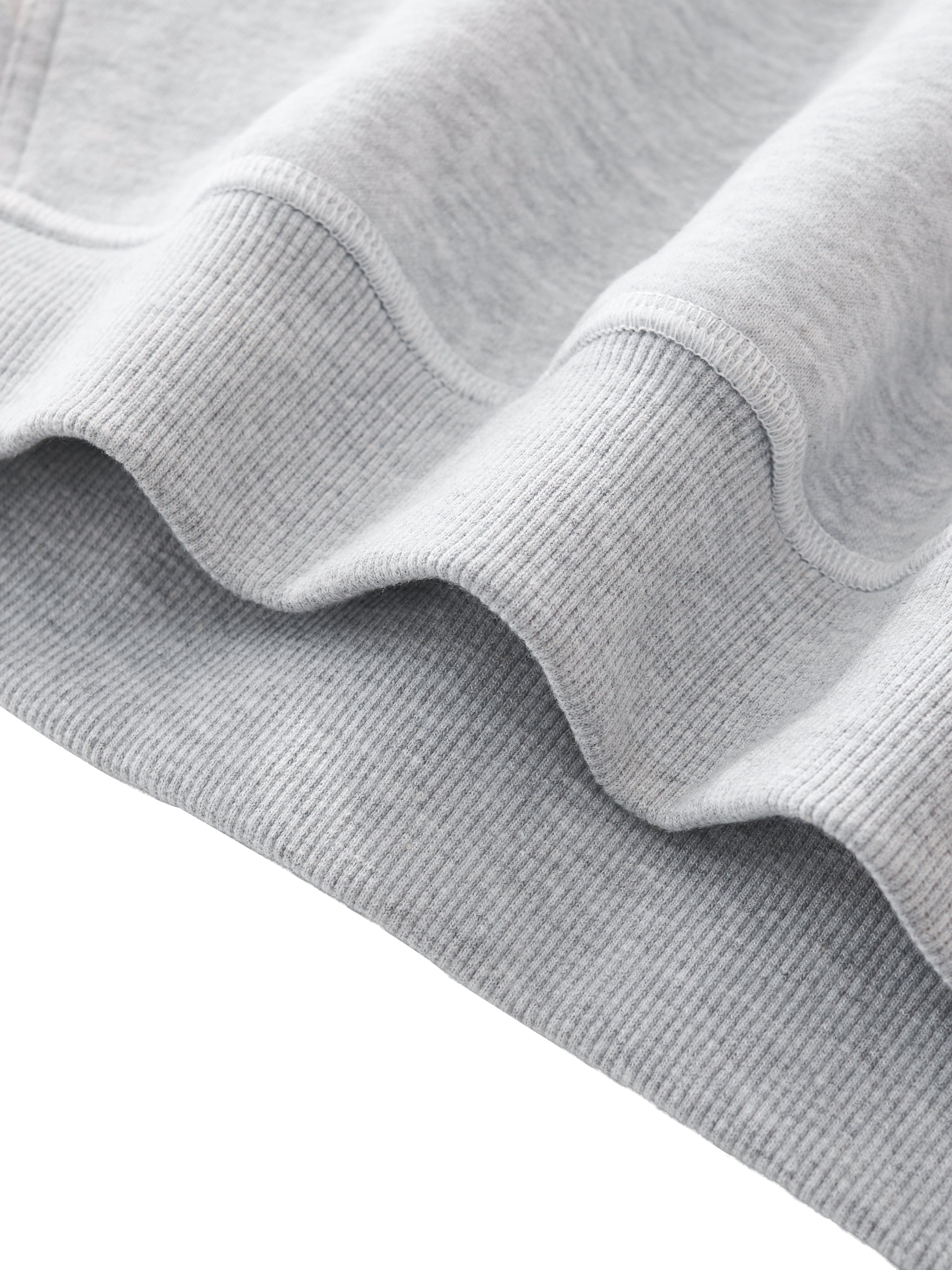 Contrast-Stitched Boxy Fleece Hoodie